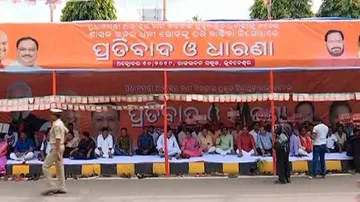 Odisha BJP Stages Protest Over State Govt 'Hijacking' Central Schemes