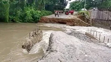 Vehicular Movement Disrupted After Temporary Culvert Washed Away In Ganjam