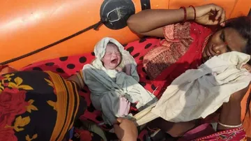 Woman Delivers Baby Girl On NDRF Rescue Boat In Flood-Ravaged Bihar