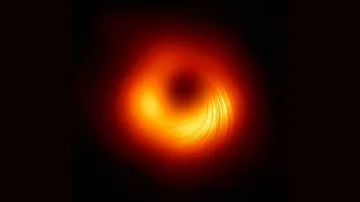 Astronomers Obtain 1st Image Of Black Hole's Magnetic Fields
