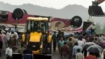 Private Bus Overturns In Gujarat; 21 dead, 53 injured