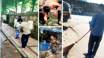 Covidiots In Mumbai Made To Sweep Streets For Not Wearing Face Masks