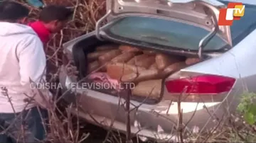 Ganja Peddler Nabbed After Car Overturns In Odisha