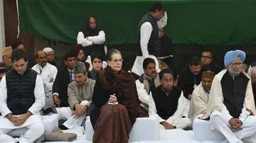 Top Congress Leaders Sit On 'Satyagraha' At Rajghat