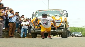 Teeth power turns will power, enables challenged to pull a truck