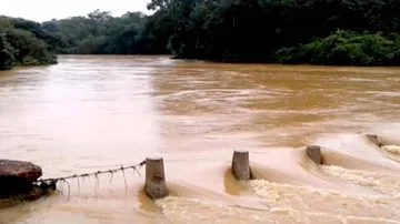 Deo River in spate; Udala-Balasore road cut off