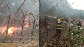 Fire Reported At Khandagiri Hills In Bhubaneswar