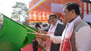 Gadkari flags off cargo transport through Brahmaputra