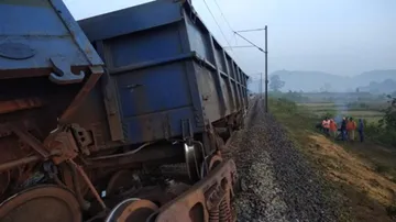 Iron Ore Loaded Goods Train Derails In Koraput
