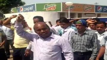 Workers of beverage plant in Cuttack stage protest