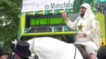 Watch: Pakistan fan arrives on horseback to watch India-Pak World Cup clash