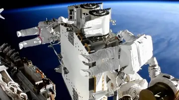 Astronauts Complete Installing 1st Solar Arrays Outside ISS