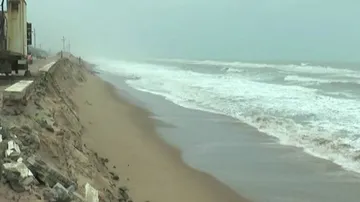 Sea Devours Parts Of Beach, Roads on Puri-Konark Coast