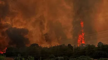Greece Wildfires Continue To Rage, Toll Reaches 2