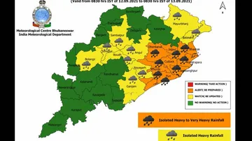 Low Pressure To Concentrate Into Depression;  IMD Issues Heavy Rainfall Alert For Odisha
