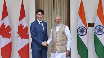 Justin Trudeau & Narendra Modi 