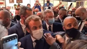 Egg Thrown At French President Macron During Food Trade Fair