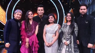 Indian Idol 12's contestants with Karan Johar