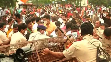 BJP yuva morcha dcp office gherao