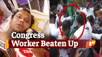 Congress Worker Thrashed, BJD, Congress