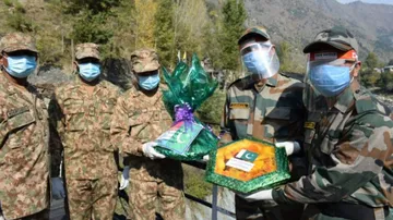 Armies Of India & Pakistan Exchange Sweets On Diwali