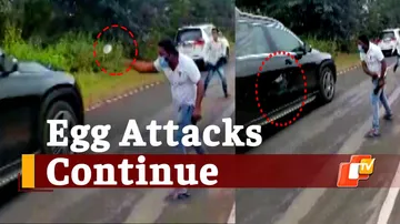 Egg Hurling, Egg Attack, CM Naveen