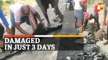 Damaged road in Odisha 