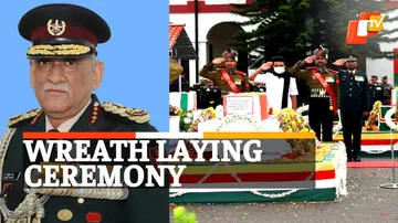 Wreath Laying Ceremony Of CDS Bipin Rawat