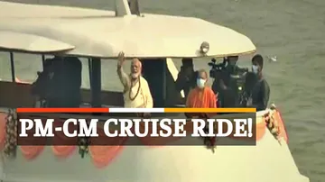 PM Narendra Modi, Yogi Adityanath, Cruise ride