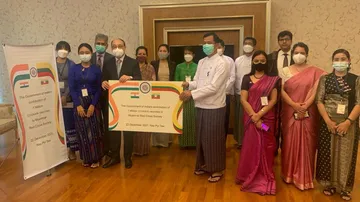 India Hands Over 10 Lakh Doses Of COVID-19 Vaccines To Myanmar Red Cross Society