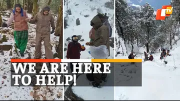 Tourists Rescue, Snowfall, Uttarakhand