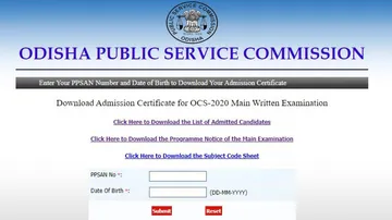 OCS 2020 Main Exam Admit Card Released By OPSC, Know How To Download