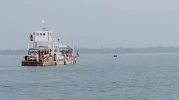 Floating Bridge Stuck In Chilka Lake