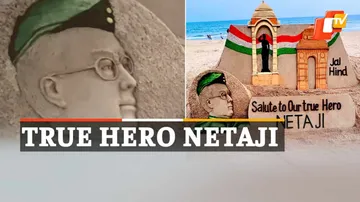 Sand Art, Netaji Jayanti, Subhas Chandra Bose