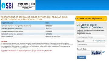 SBI Recruitment 2022: Apply For Specialist Cadre Officer Regular Posts, Check Details    