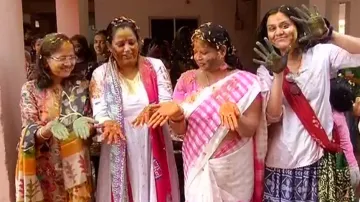 Bhubaneswar Residents Soak In Holi Celebrations With Organic Colours  