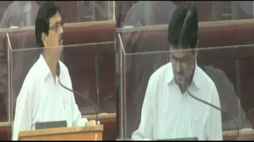 FM Pujari Presenting Budget In Odisha Assembly