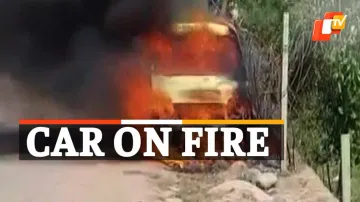 Car On Fire,  Jammu & Kashmir 