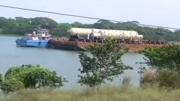 Boat Stuck In Luna River In Kendrapara
