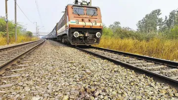Find out reasons why sharp edged stones are found on railway tracks 