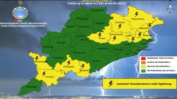 Yellow Warning for thunderstorm 