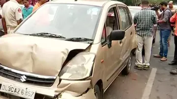 5-car pileup on busy Bhubaneswar intersection leads to traffic congestion 