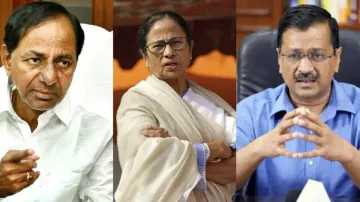 K. Chandrasekhar Rao, Mamata Banerjee and Arvind Kejriwal