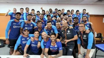 Team India after beating West Indies