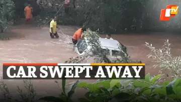 Car Swept away, Odisha Flood