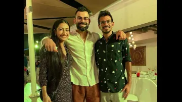 Yuzi and Dhanashree dine with Virat Kohli 