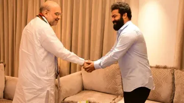 Amit Shah With Actor Junior NTR
