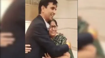 Vishwas embraces her fan affectionately and addresses her as sister