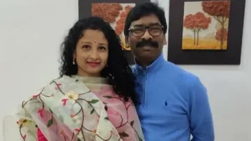 Hemant Soren and Kalpana Soren 