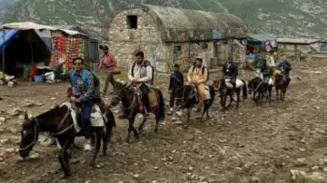 Pilgrims during the Amarnath Yatra